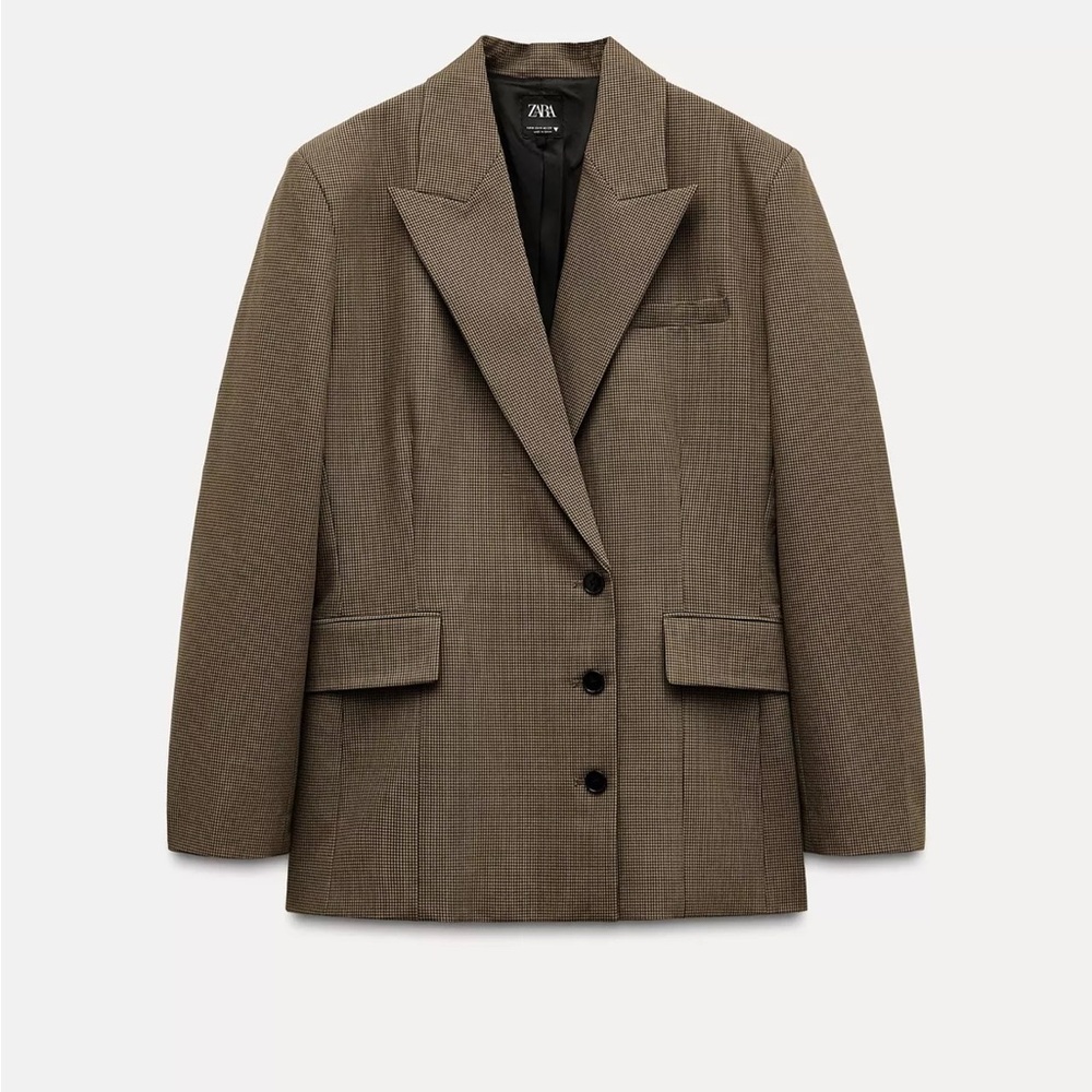 Zara Taupe Tailored Blazer